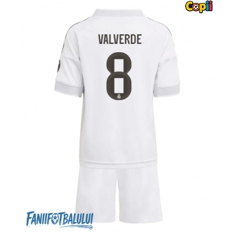 Real Madrid Federico Valverde #8 Echipament de Fotbal Replică 2025-26 Copii Acasa (+ Șorturi)